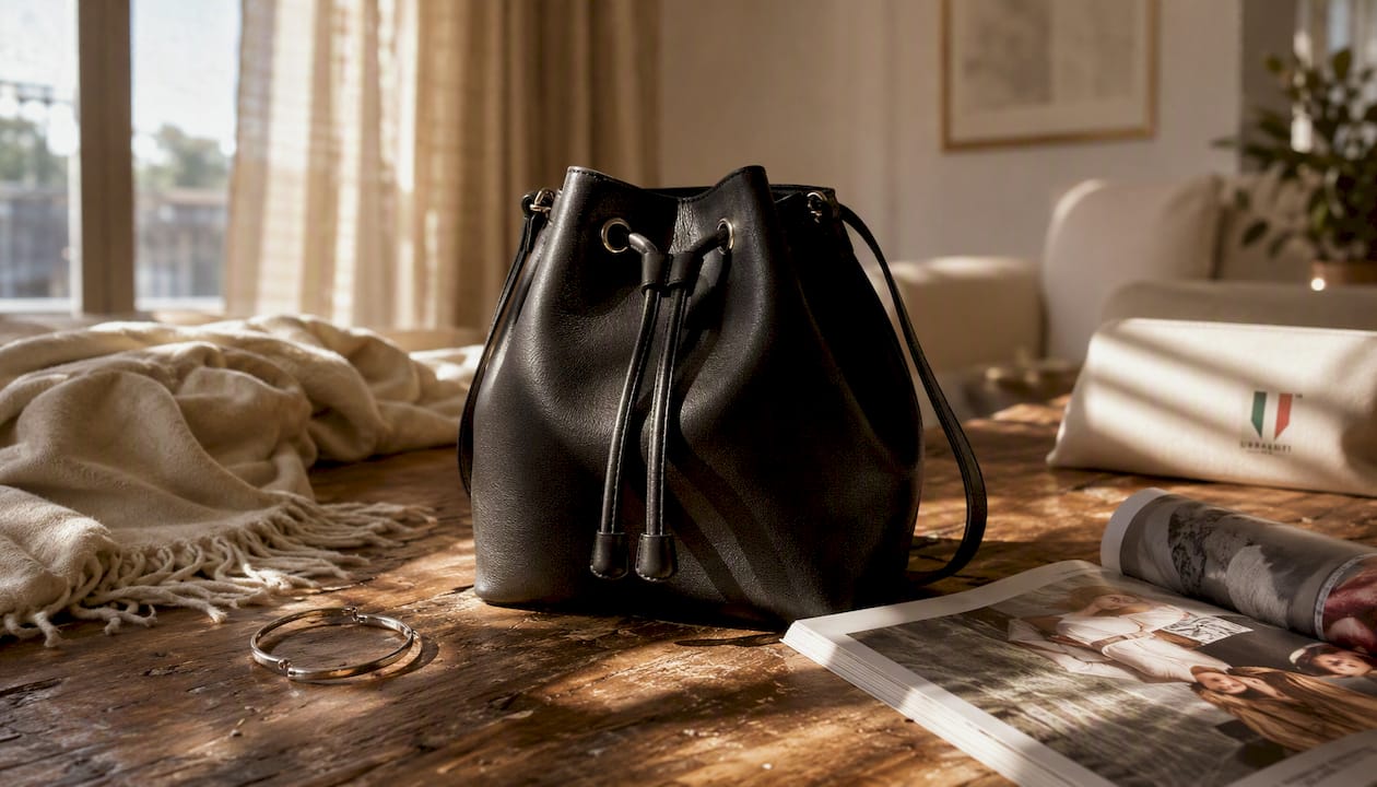 Givenchy Voyou Bucket bag on marble table
