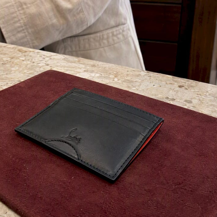 Black Christian Louboutin calfskin cardholder