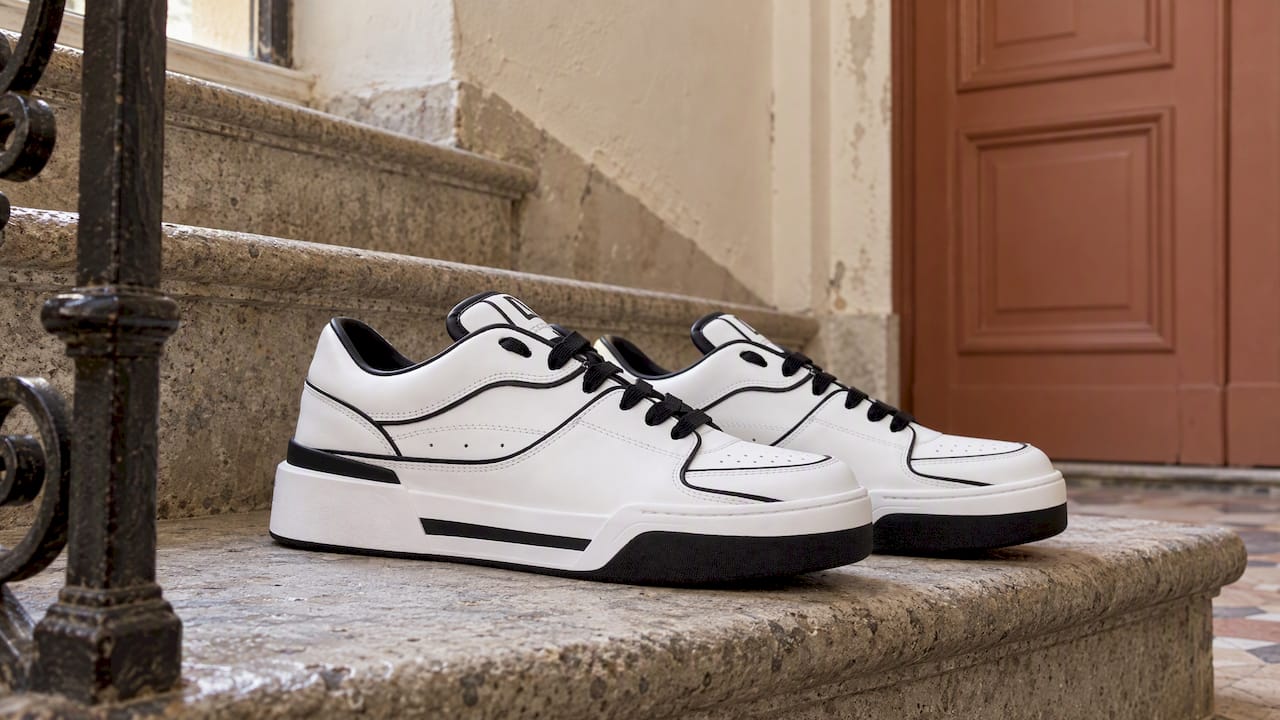 Dolce & Gabbana white leather sneakers
