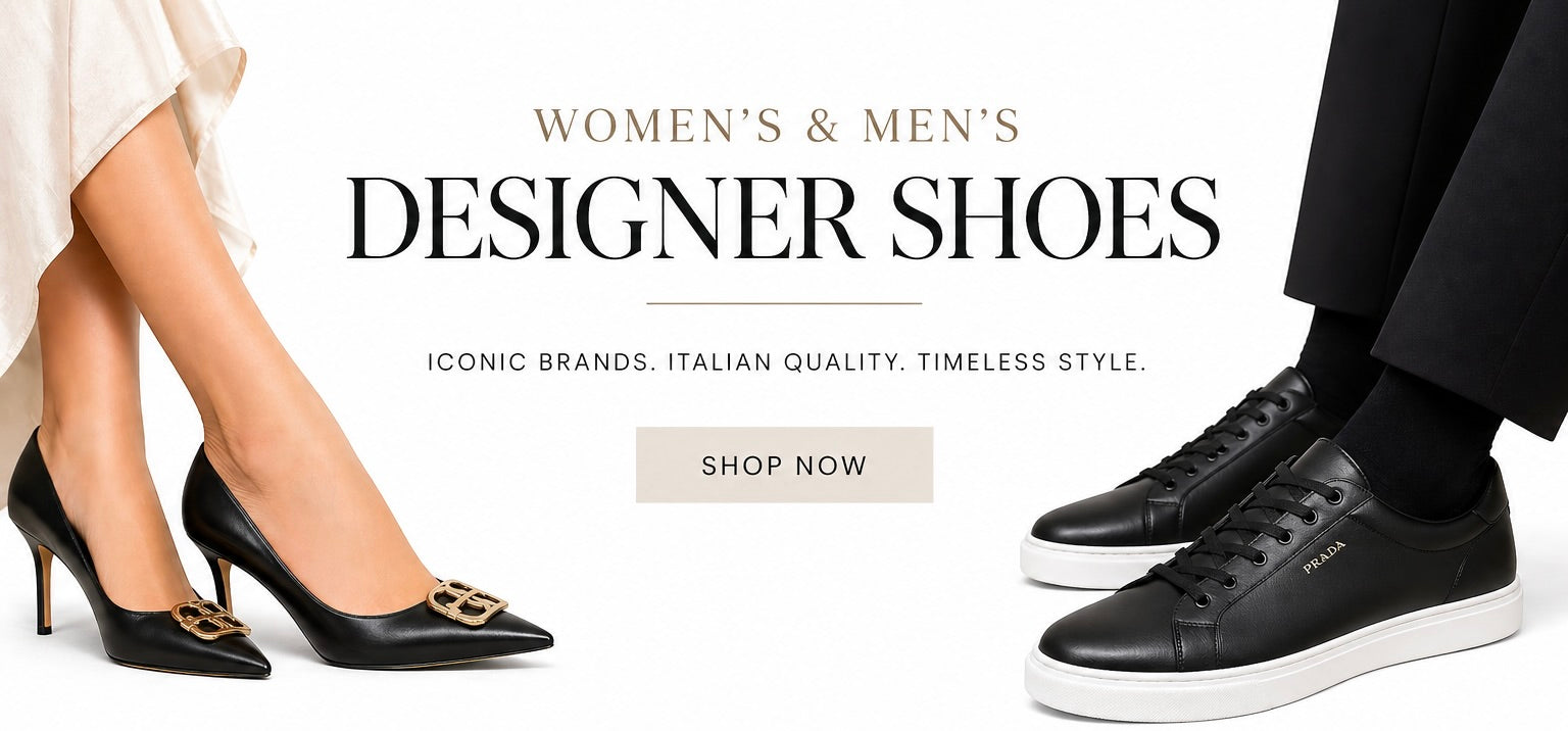Stylish Women's and Men's Designer Shoes for Every Occasion featuring elegant women's heels and trendy men's sneakers showcasing the latest in designer shoes for all occasions.