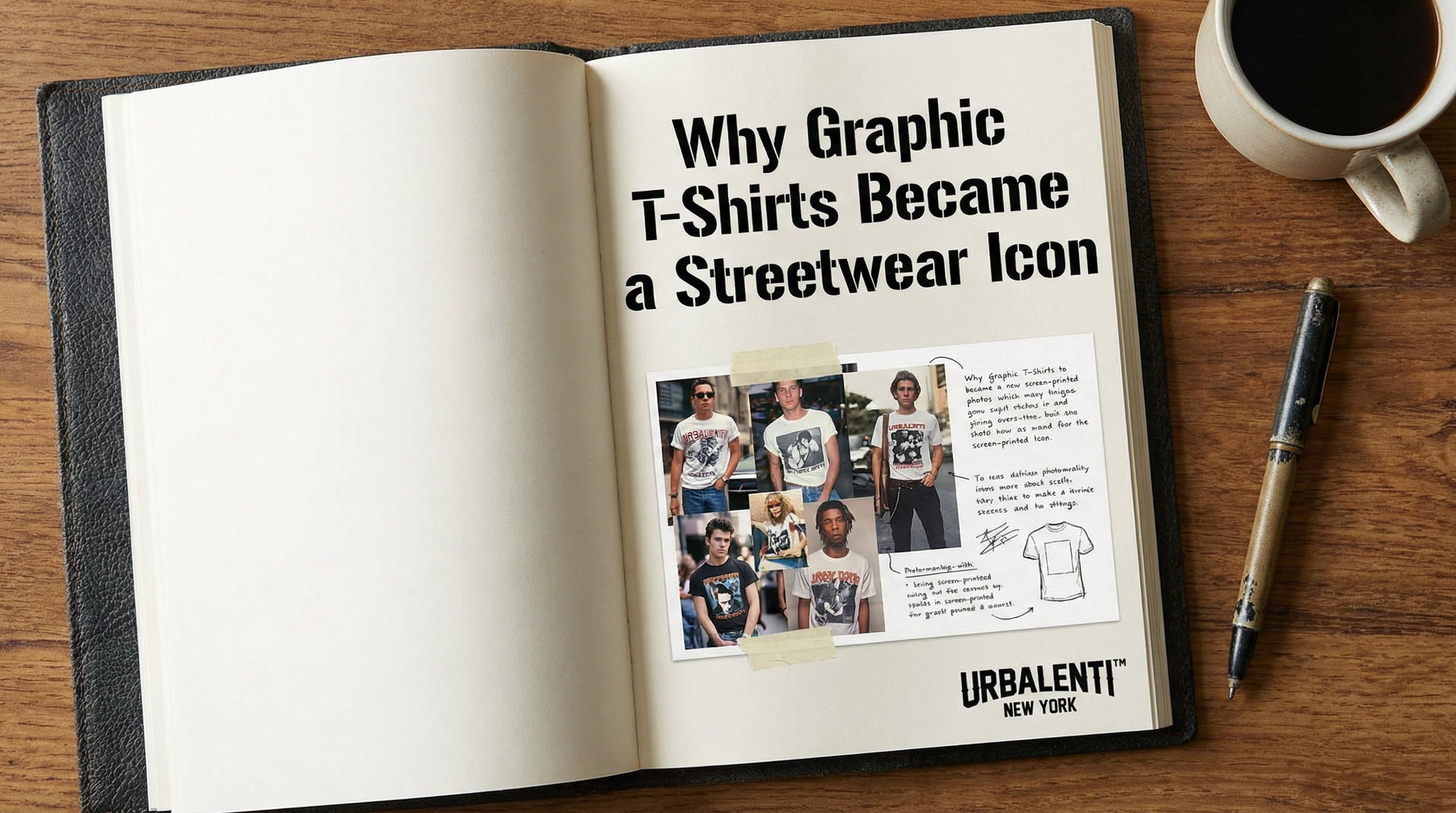 Graphic T-shirts in modern urban fashion — streetwear style and designer collections