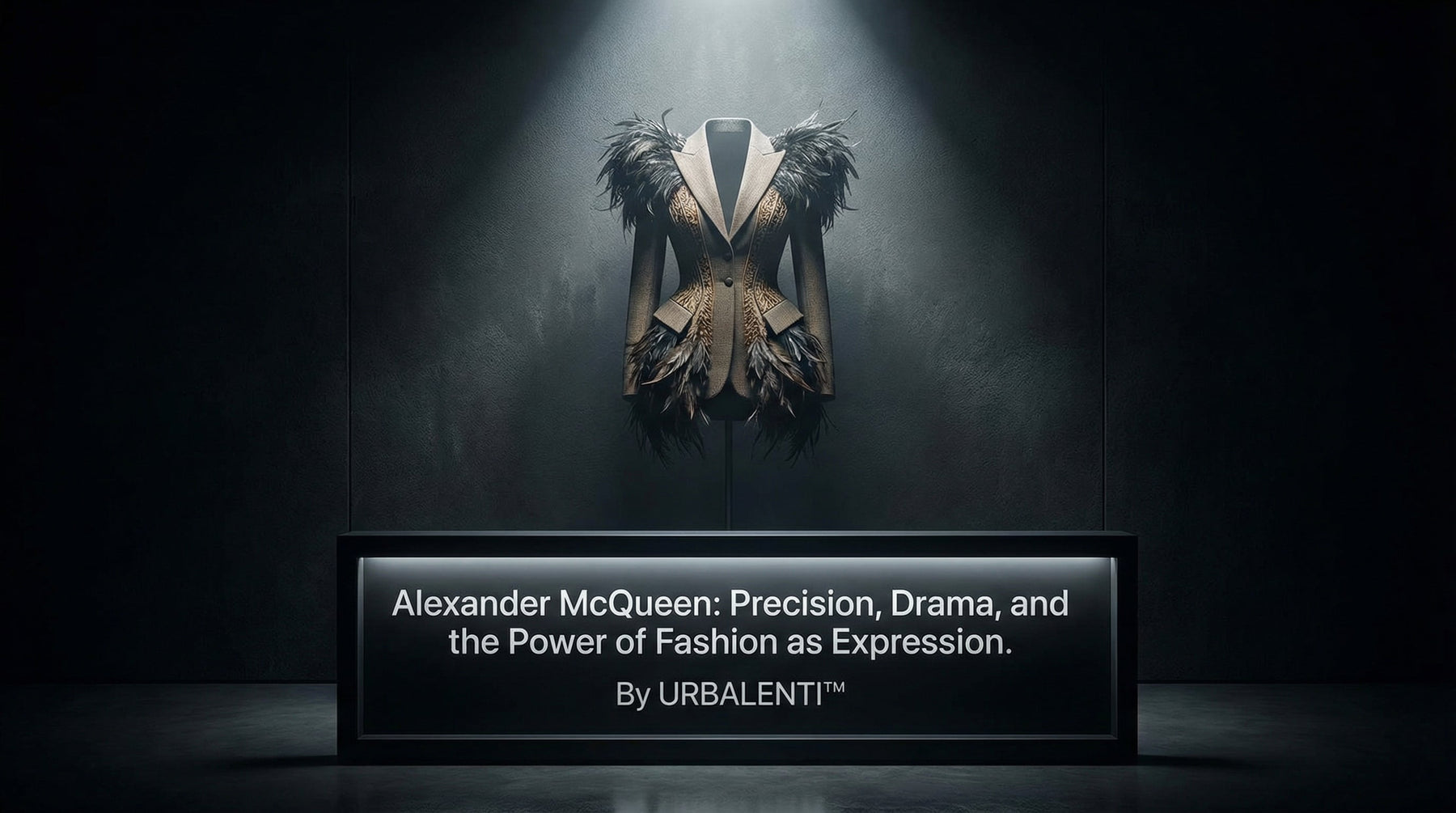 Alexander McQueen designer fashion — precision tailoring and dramatic silhouettes at URBALENTI NYC