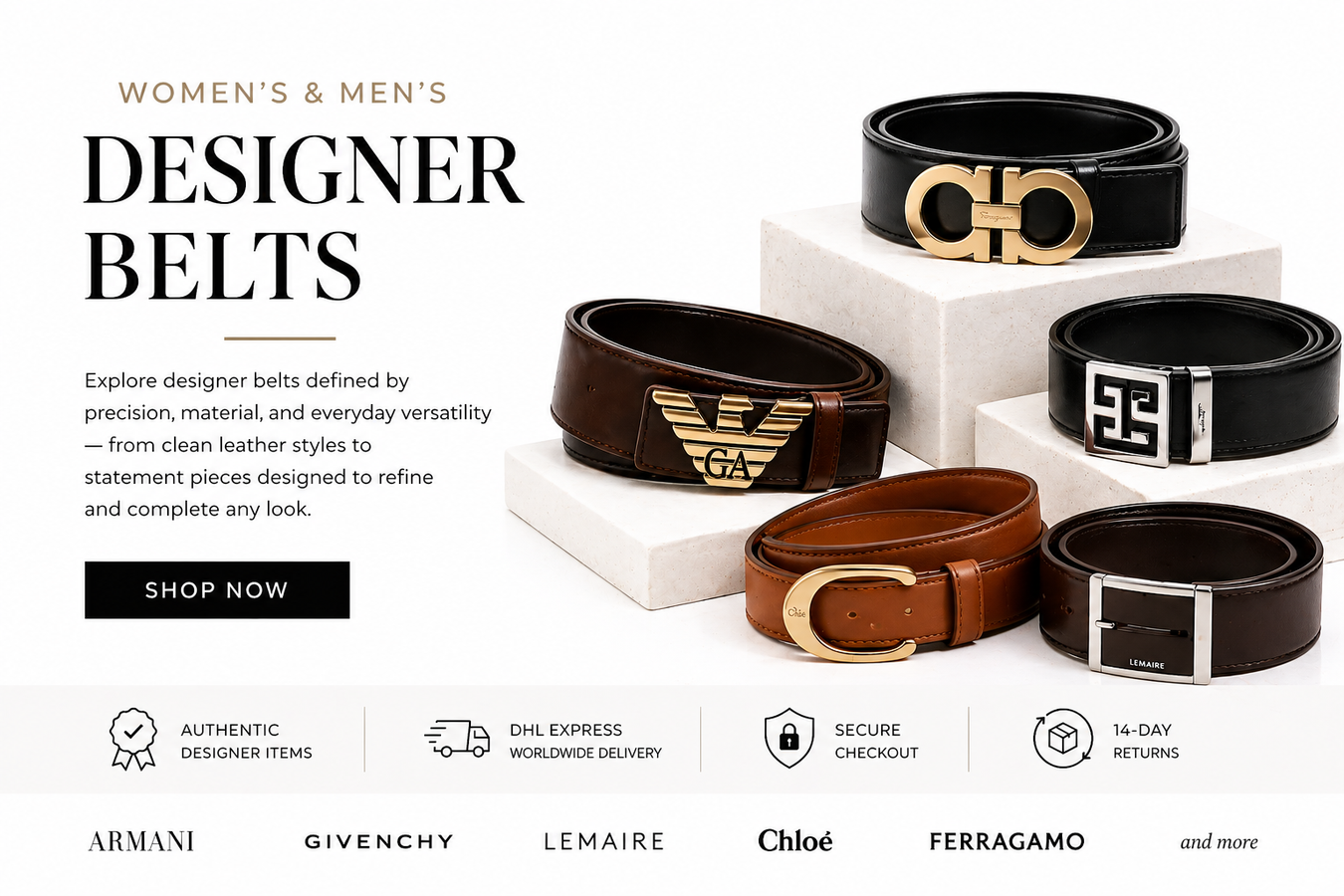 Women’s and Men’s Designer Belts