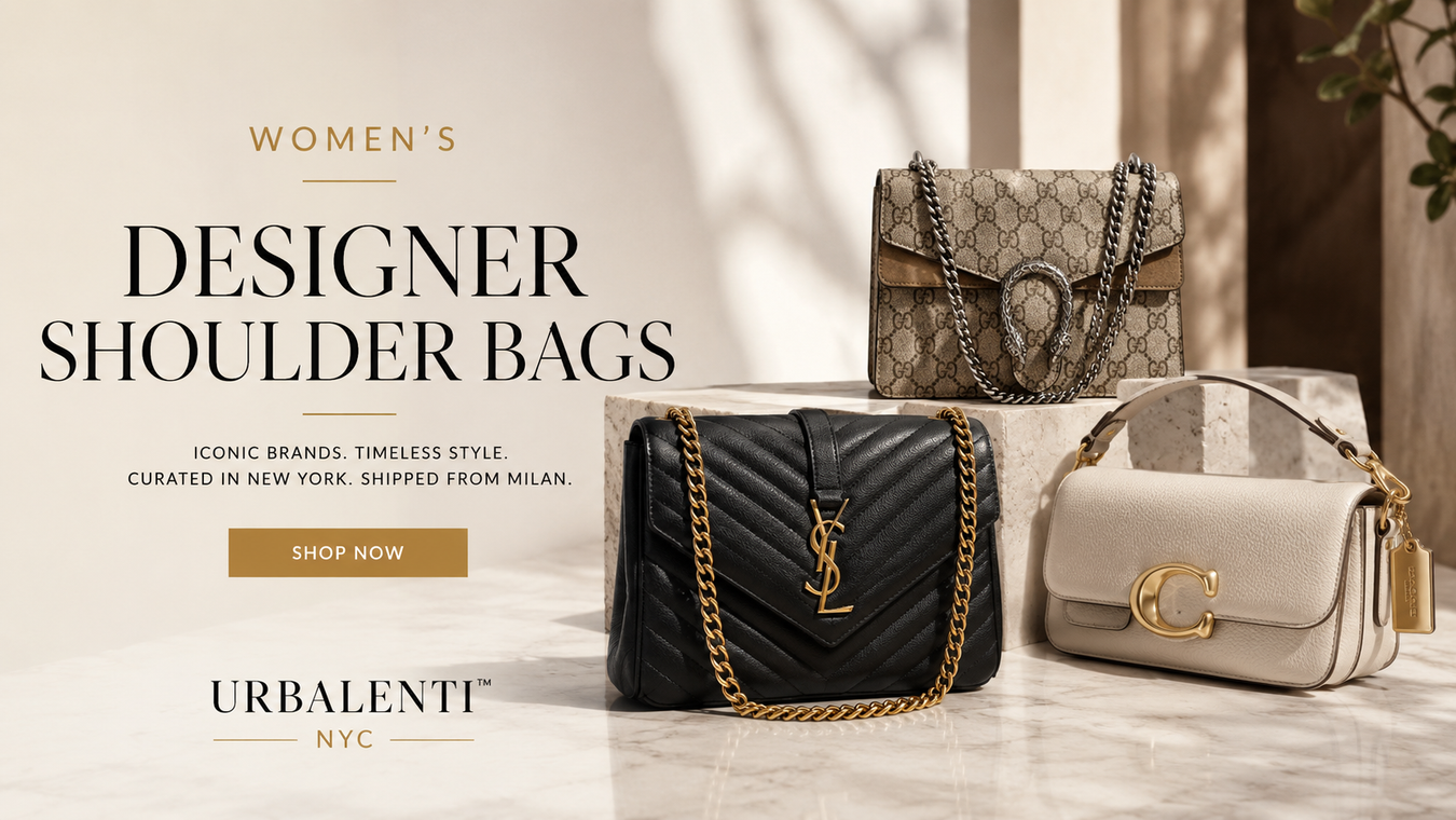 Explore a stunning collection of women's designer shoulder bags featuring iconic styles and premium craftsmanship. Shop the best designer shoulder bags for women, including luxury brands, at URBALENTI™ New York.