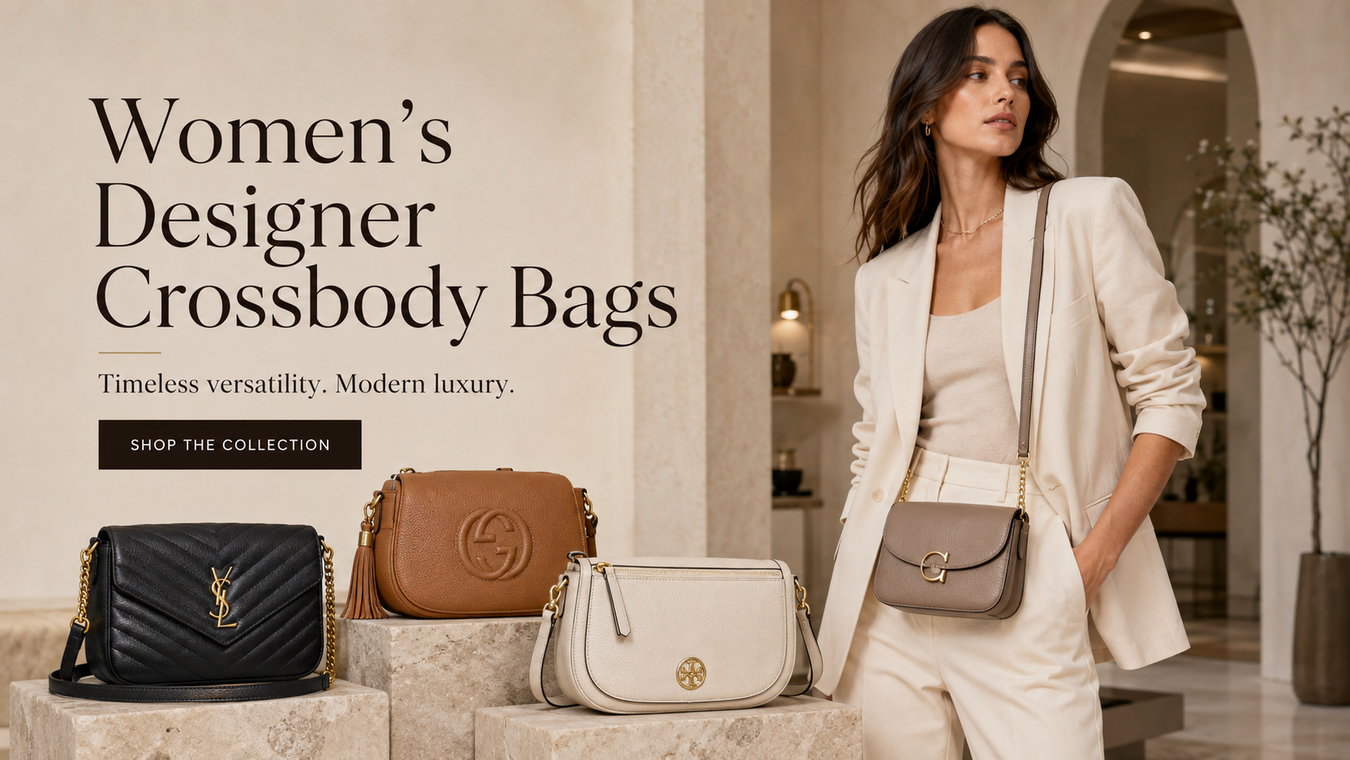Stylish display of Women's Designer Crossbody Bags featuring elegant designs and luxurious materials, showcasing versatility for modern fashion. Discover the collection now!