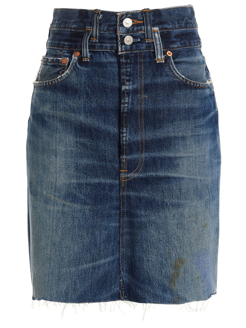 Re/Done Re/Done Double Waisted Pencil Re Done X Levis Skirt