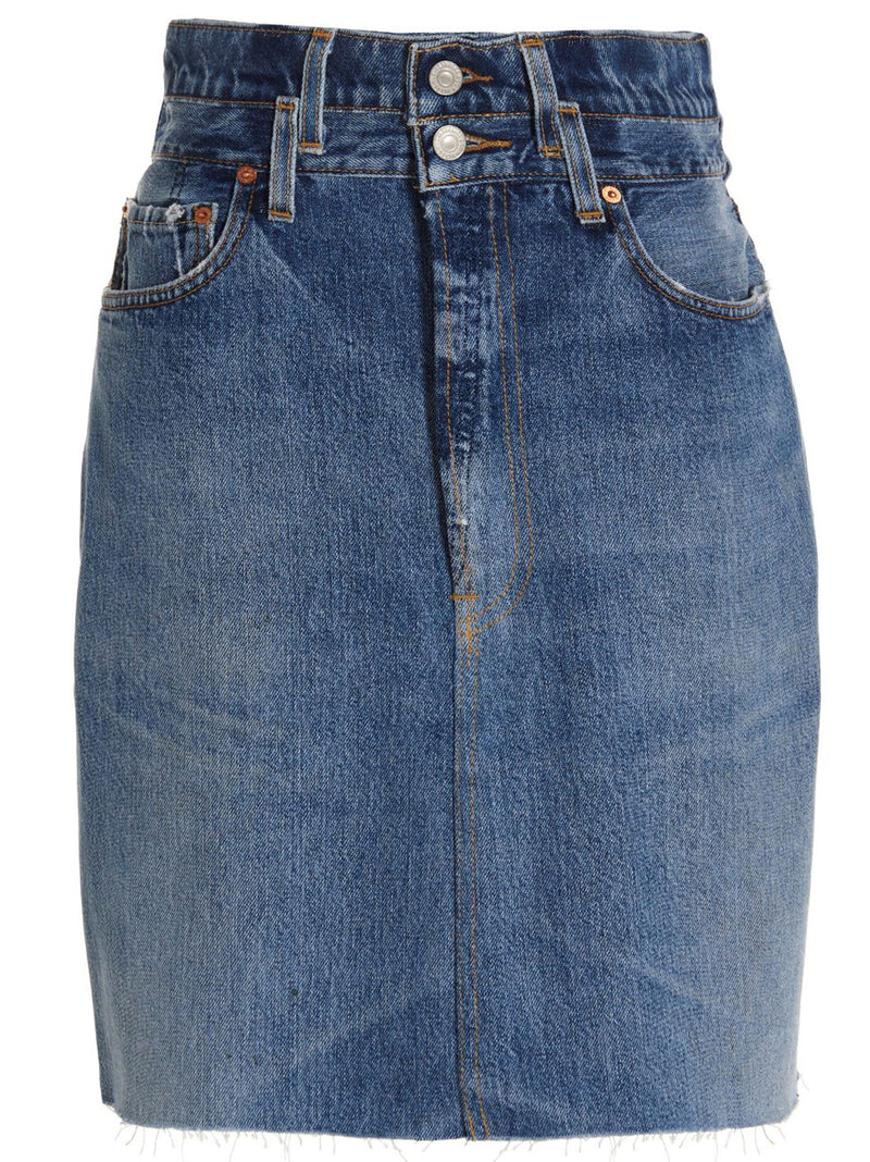 Re/Done Re/Done Double Waisted Pencil Re Done X Levis Skirt