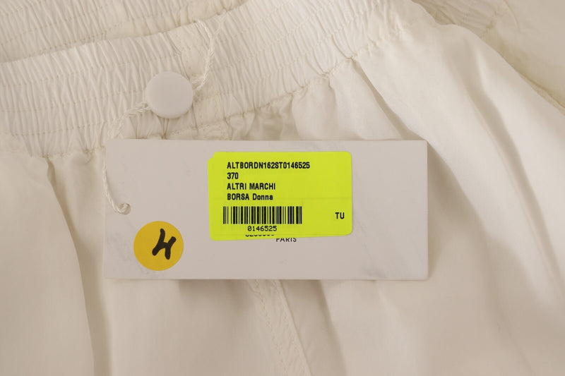 Calças cropped brancas de cintura alta para mulheres da Maison Margiela