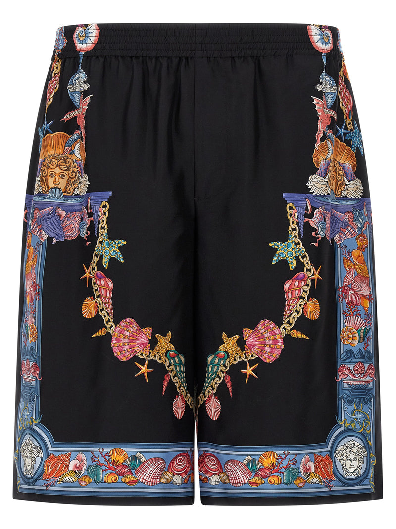 Versace Versace Coral Theatre Print Bermuda Shorts