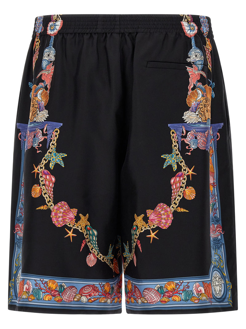 Versace Versace Coral Theatre Print Bermuda Shorts