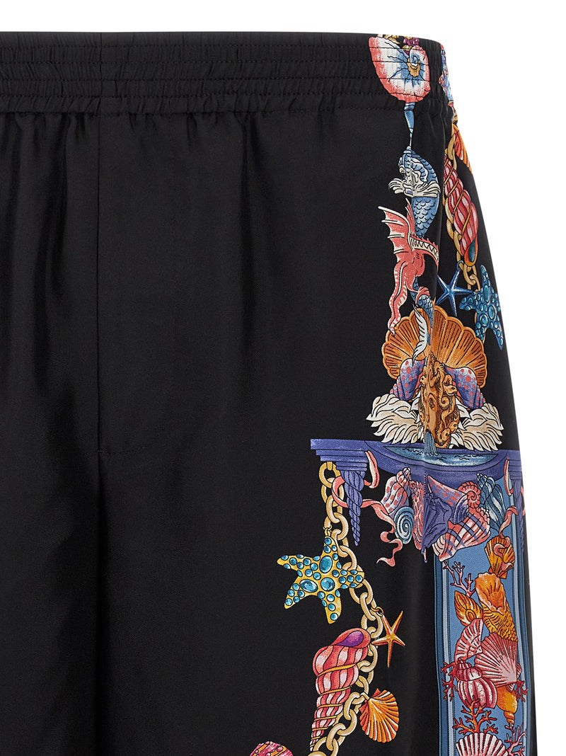 Versace Versace Coral Theatre Print Bermuda Shorts