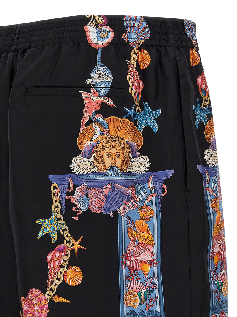 Versace Versace Coral Theatre Print Bermuda Shorts