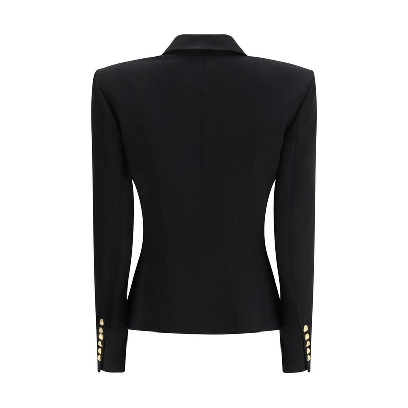 Balmain Black Wool Oves Aries Blazer