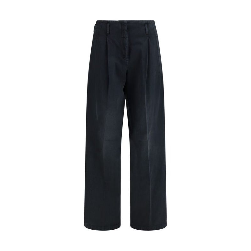 Golden Goose Black Cotton Casual Pants