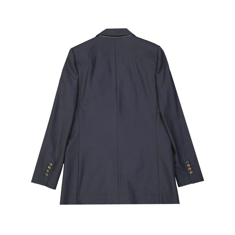 Brunello Cucinelli Blue Virgin Wool Blazer