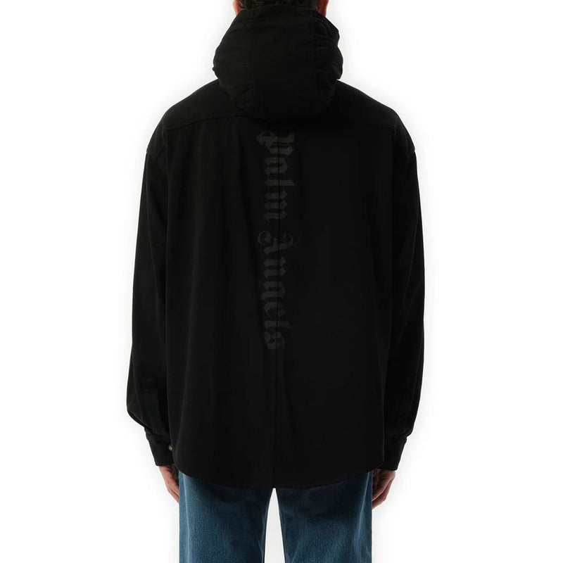 Palm Angels Black Cotton Shell Jacket