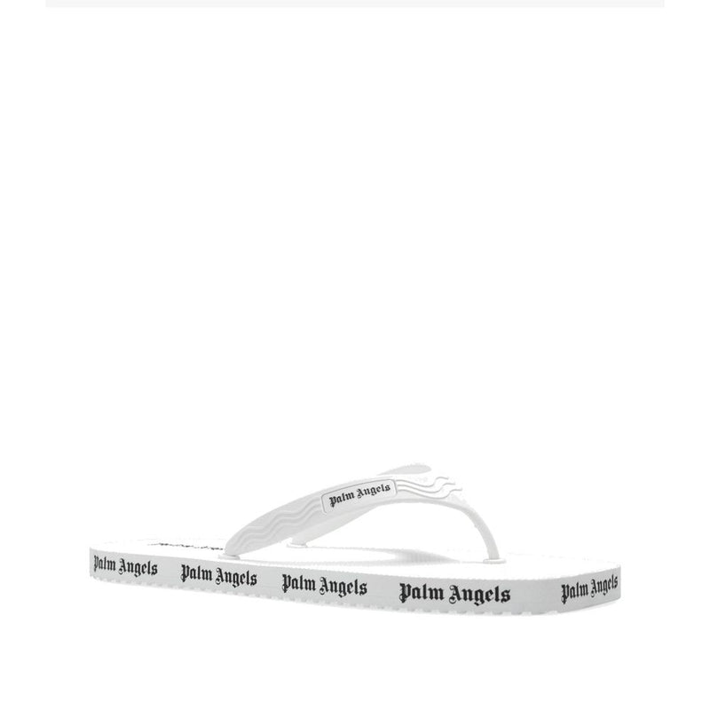 Palm Angels White Rubber Slides