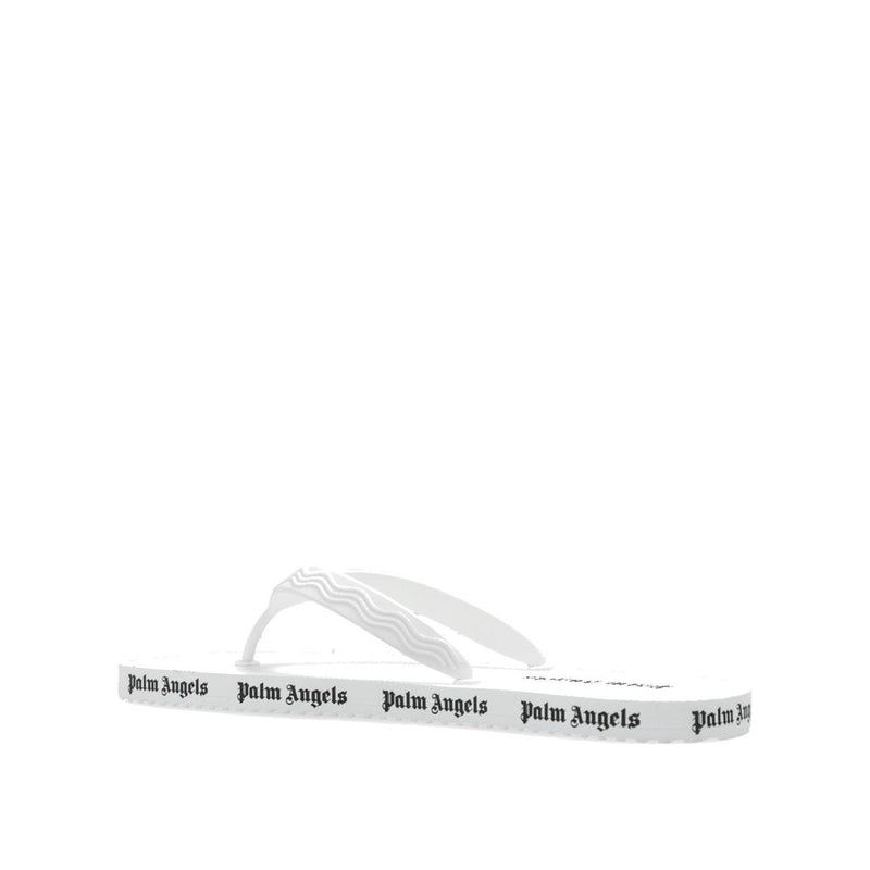 Palm Angels White Rubber Slides