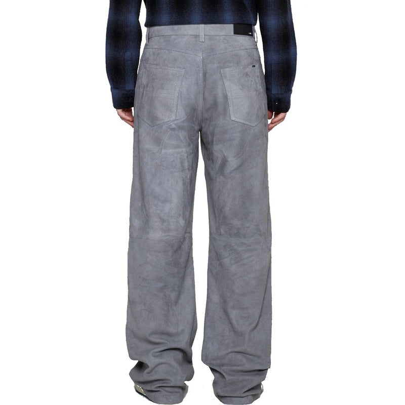 Amiri Gray Leather Pants