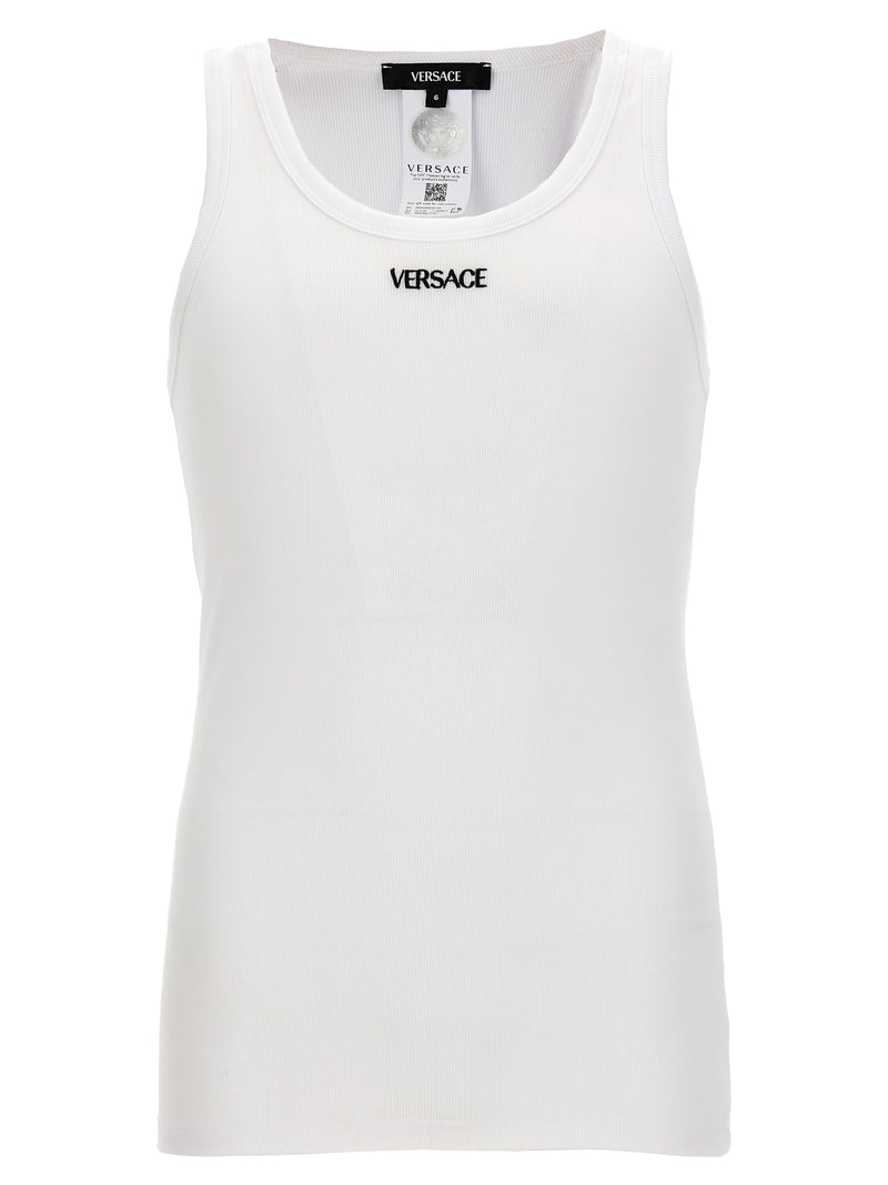 Versace Versace Logo Embroidery Tank Top