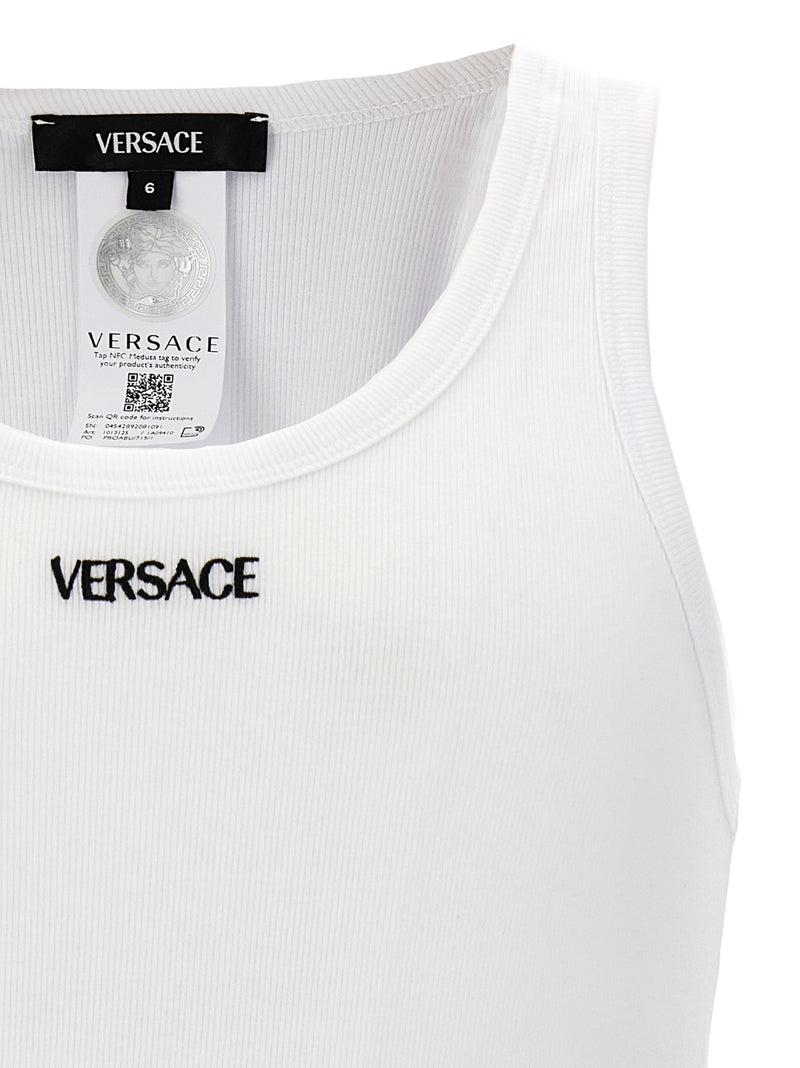 Versace Versace Logo Embroidery Tank Top
