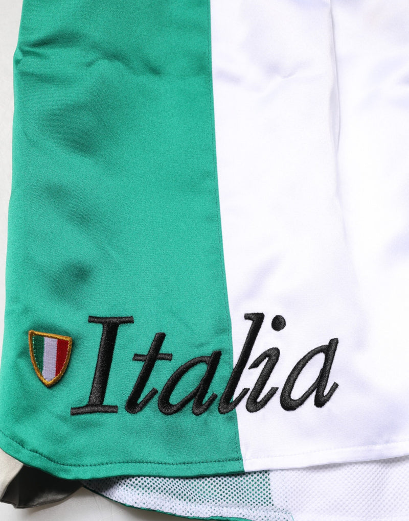 Bermuda de poliéster multicolorida com estampa Italia Dolce & Gabbana