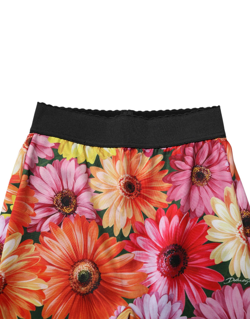 Dolce & Gabbana Multicolor Floral Leggings StretchWaist Pants
