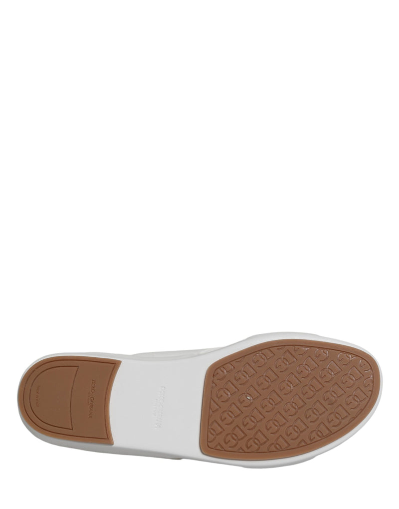Ciabatte basse con intagli DG bianche Dolce & Gabbana