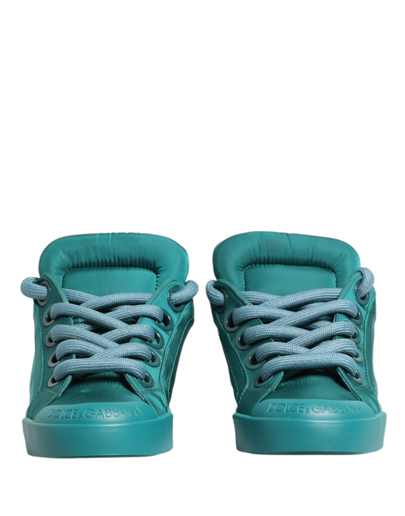 Sneakers basse da uomo Dolce & Gabbana Portofino color verde petrolio