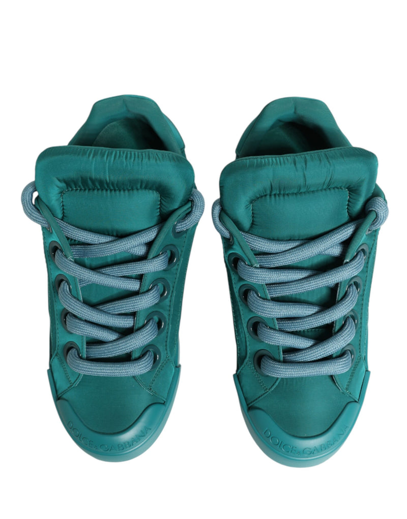 Sneakers basse da uomo Dolce & Gabbana Portofino color verde petrolio