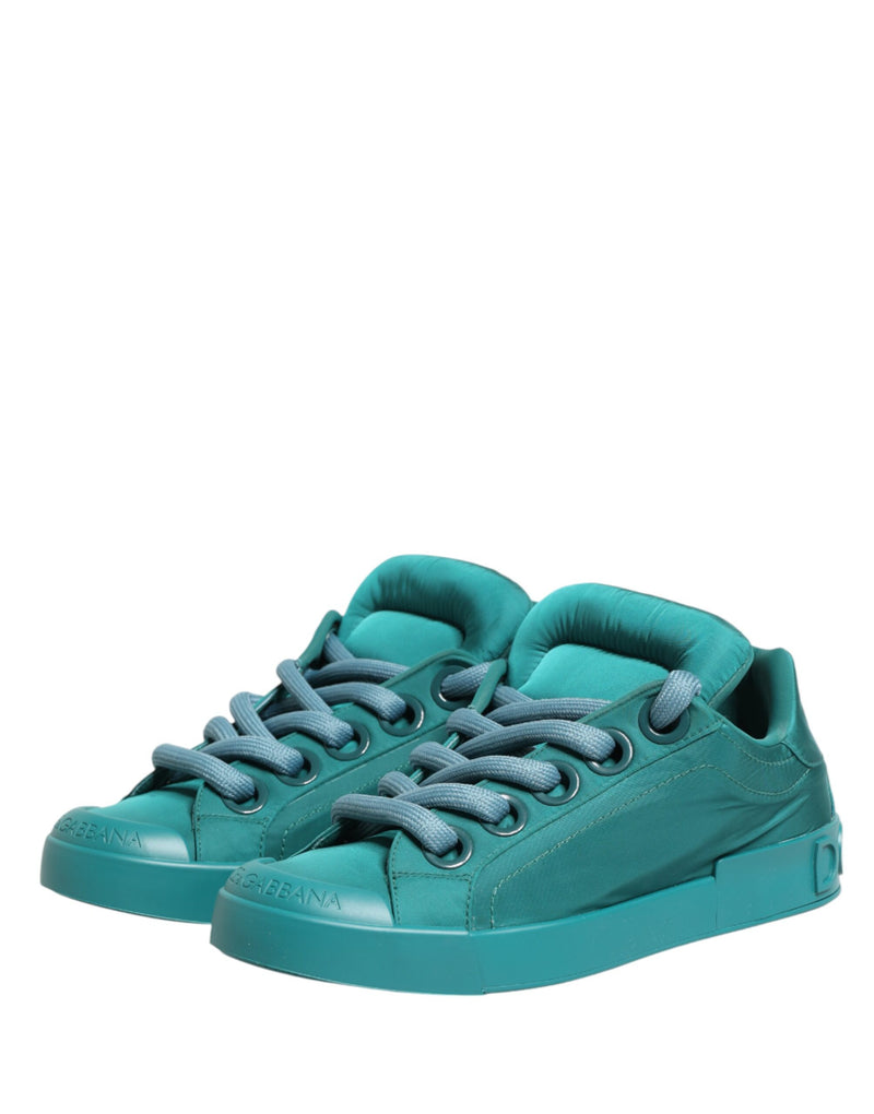 Sneakers basse da uomo Dolce & Gabbana Portofino color verde petrolio