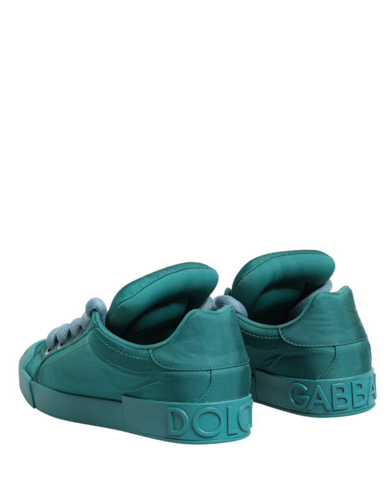 Sneakers basse da uomo Dolce & Gabbana Portofino color verde petrolio