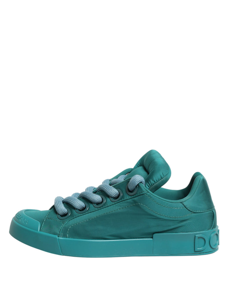 Sneakers basse da uomo Dolce & Gabbana Portofino color verde petrolio