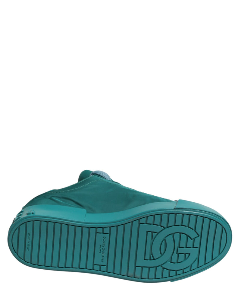 Sneakers basse da uomo Dolce & Gabbana Portofino color verde petrolio