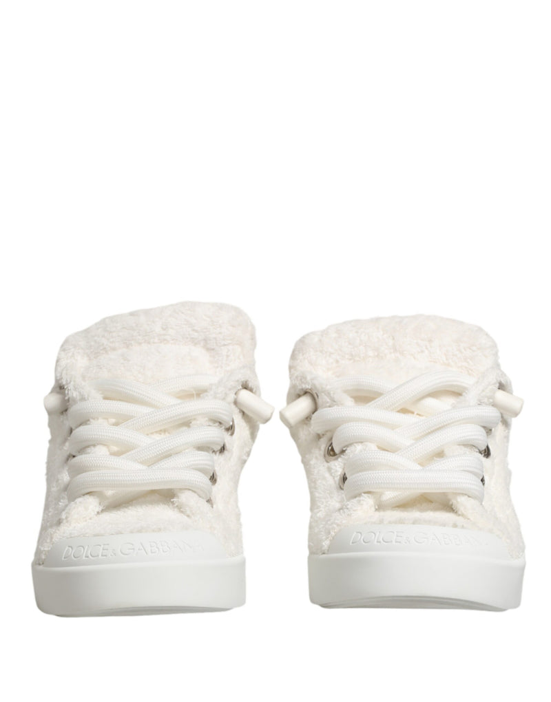 Zapatillas bajas de Dolce & Gabbana en color blanco con forro de borreguito sintético