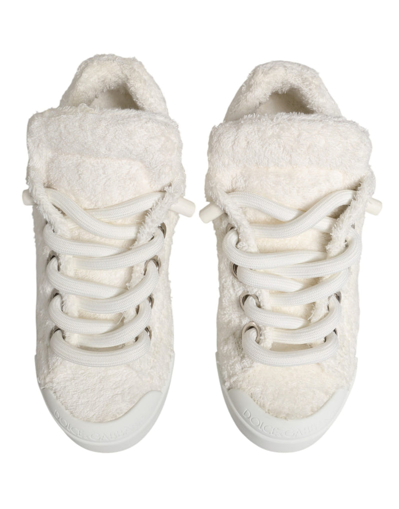 Zapatillas bajas de Dolce & Gabbana en color blanco con forro de borreguito sintético