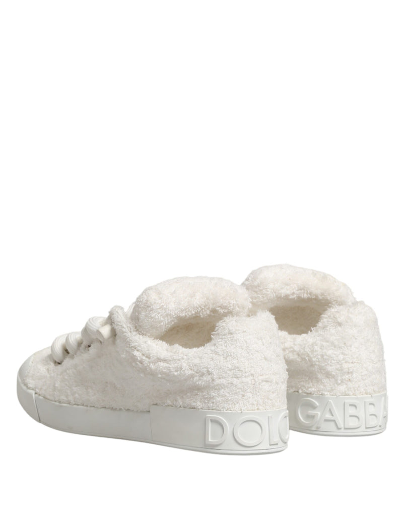 Zapatillas bajas de Dolce & Gabbana en color blanco con forro de borreguito sintético