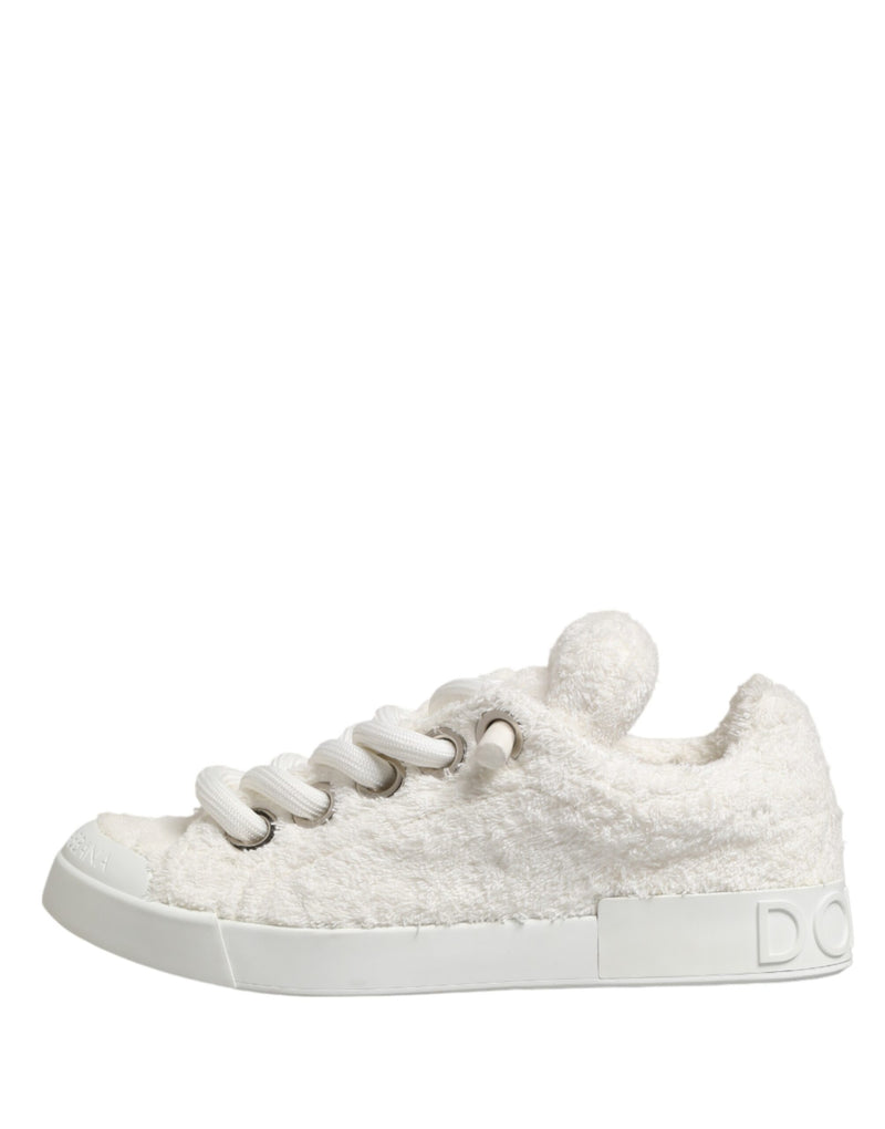 Zapatillas bajas de Dolce & Gabbana en color blanco con forro de borreguito sintético