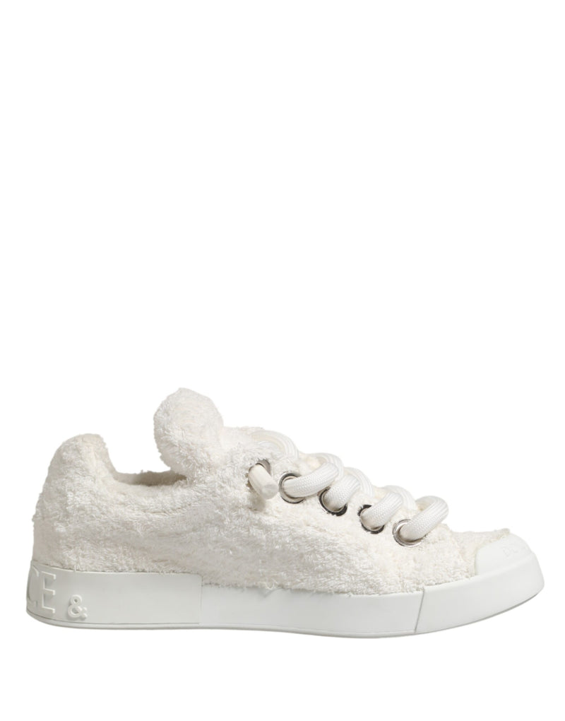 Zapatillas bajas de Dolce & Gabbana en color blanco con forro de borreguito sintético