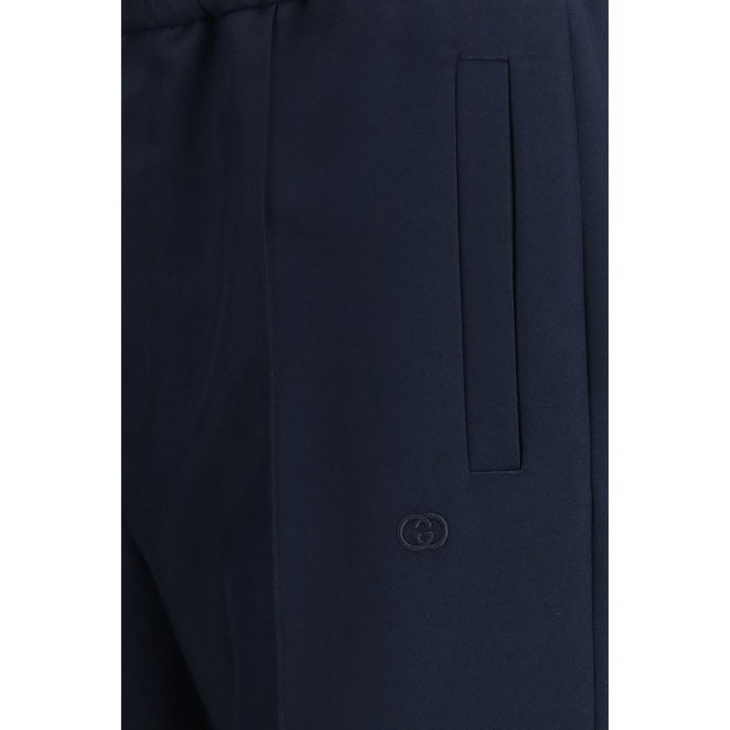 Gucci Blue Polyester Casual Pants