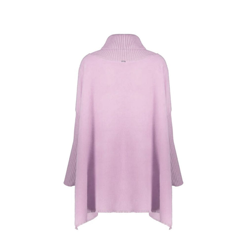 Herno Purple Virgin Wool Poncho