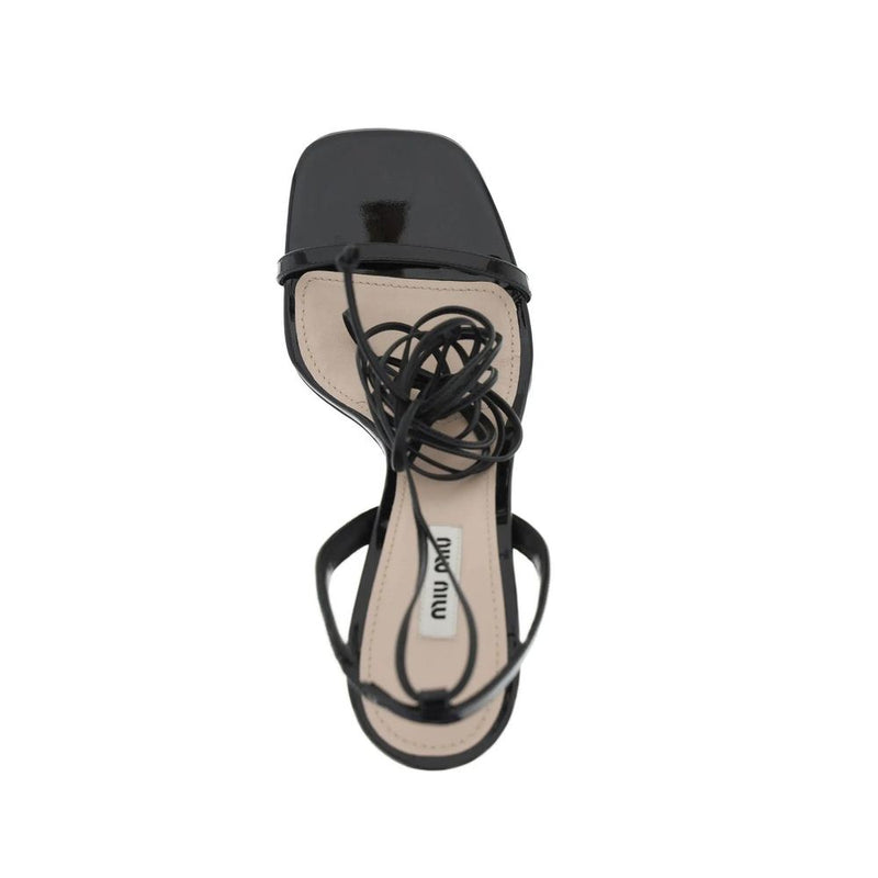 Sandalias Miu Miu de piel de becerro negra