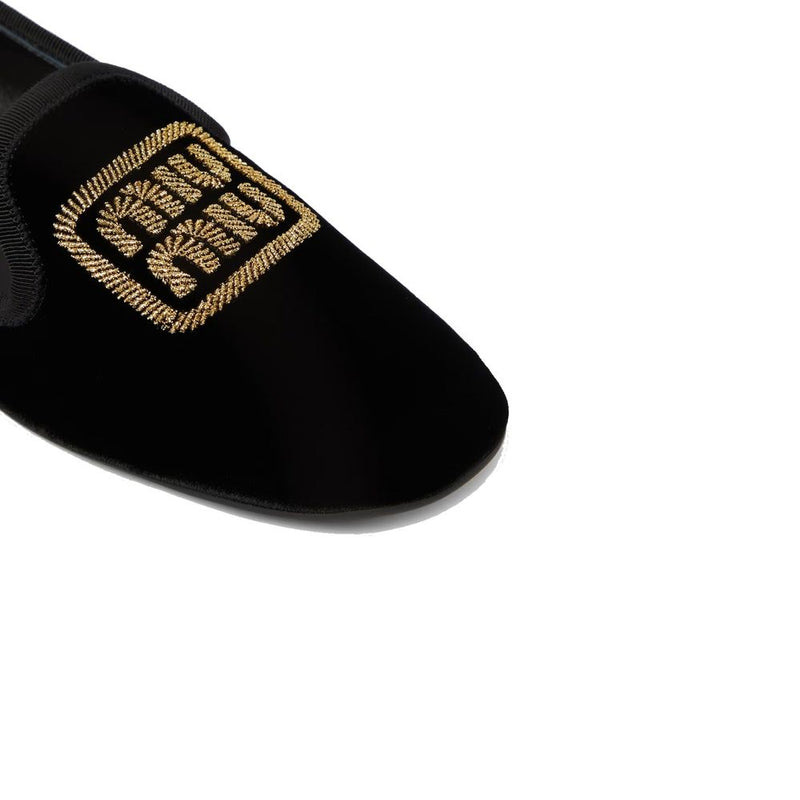 Ballerines Miu Miu en tissu noir
