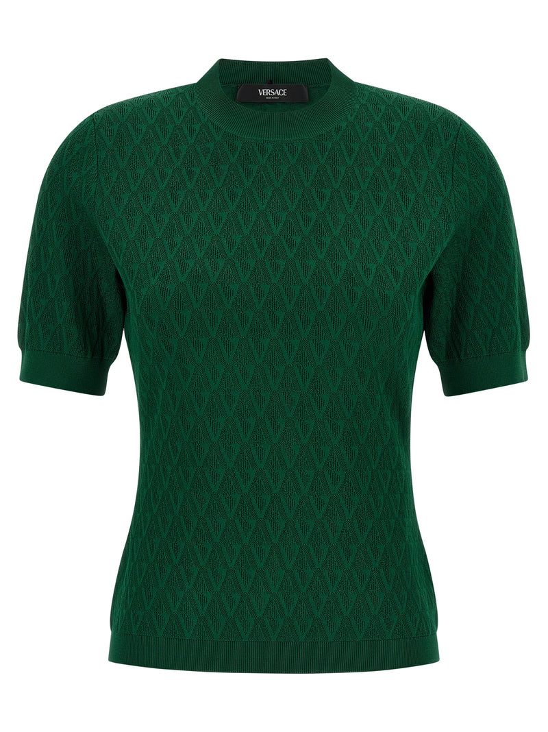 Versace V-pattern T-shirt | Urbalenti™ NYC