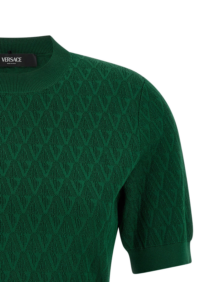 Versace V-pattern T-shirt | Urbalenti™ NYC