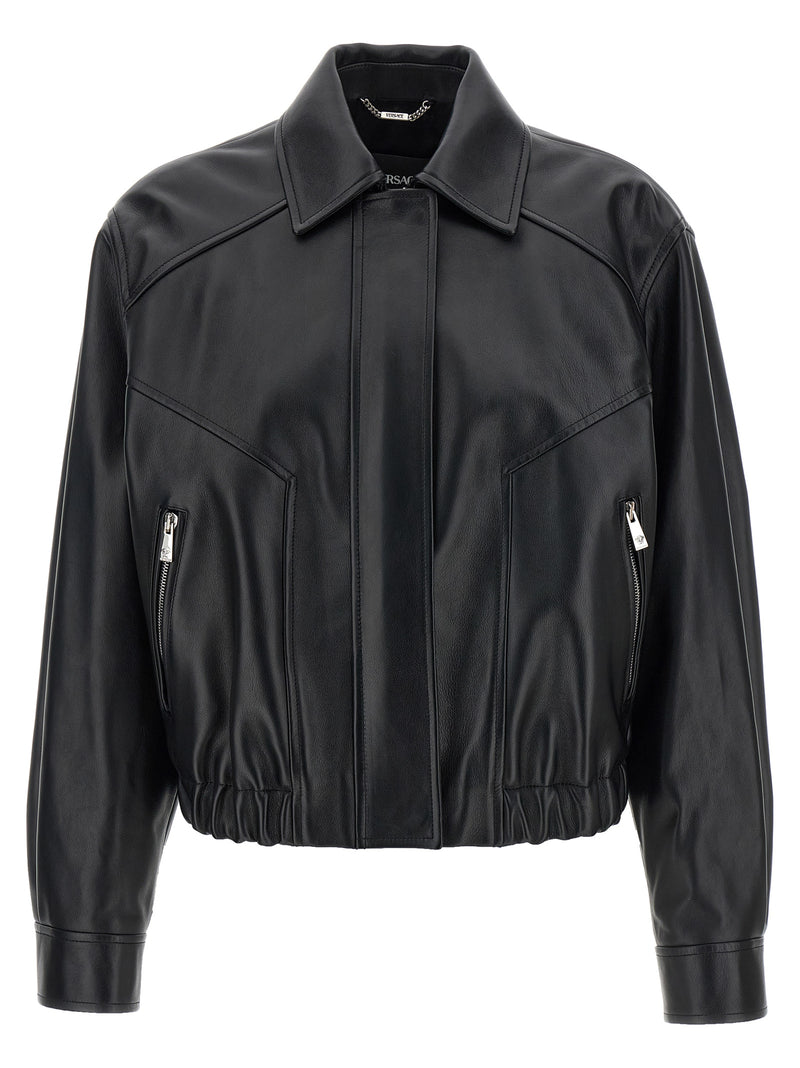 Versace Leather Blouson | Urbalenti™ NYC