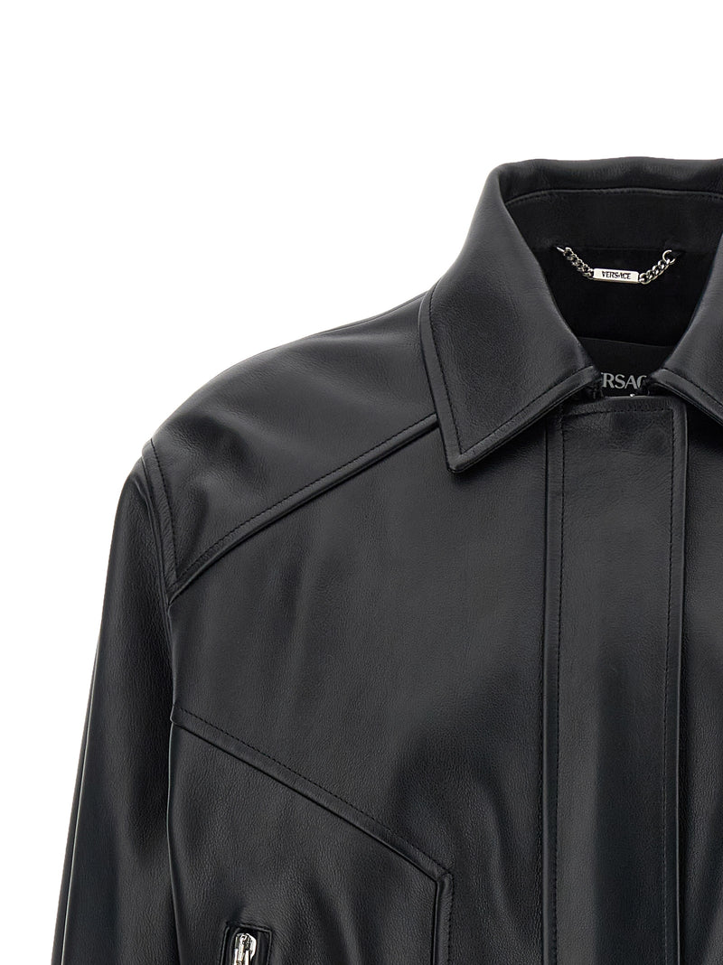 Versace Leather Blouson | Urbalenti™ NYC