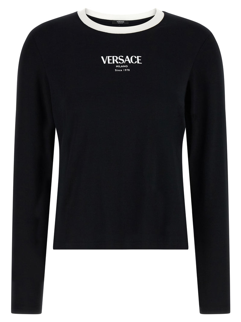 Versace Logo T-Shirt - Jersey Long Sleeve | Urbalenti™ NYC