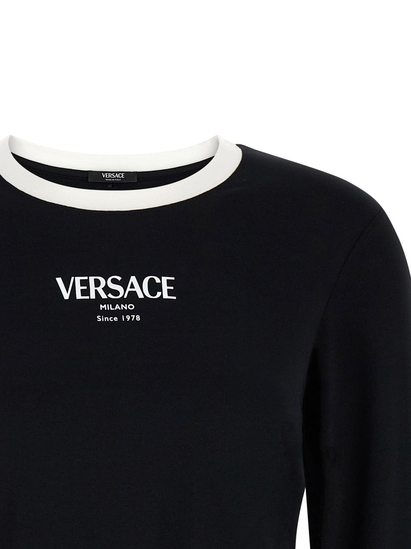 Versace Logo T-Shirt - Jersey Long Sleeve | Urbalenti™ NYC
