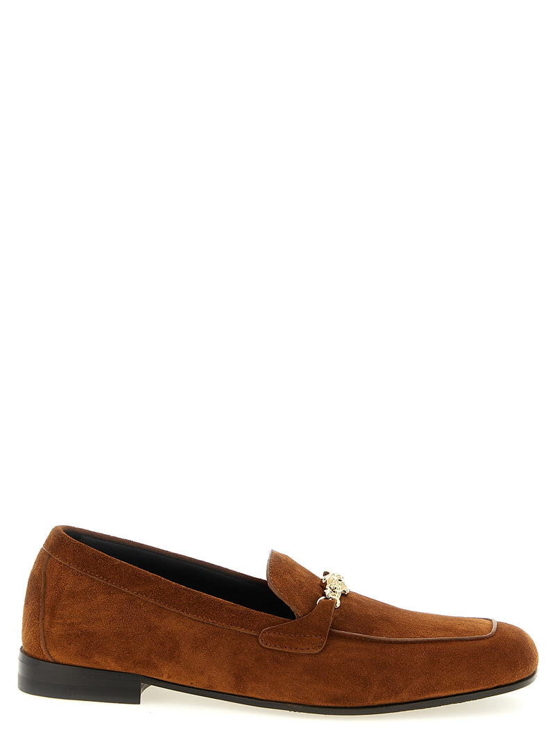 Versace Medusa Slippers - Leather - Style 098921NG8V | Urbalenti™ NYC